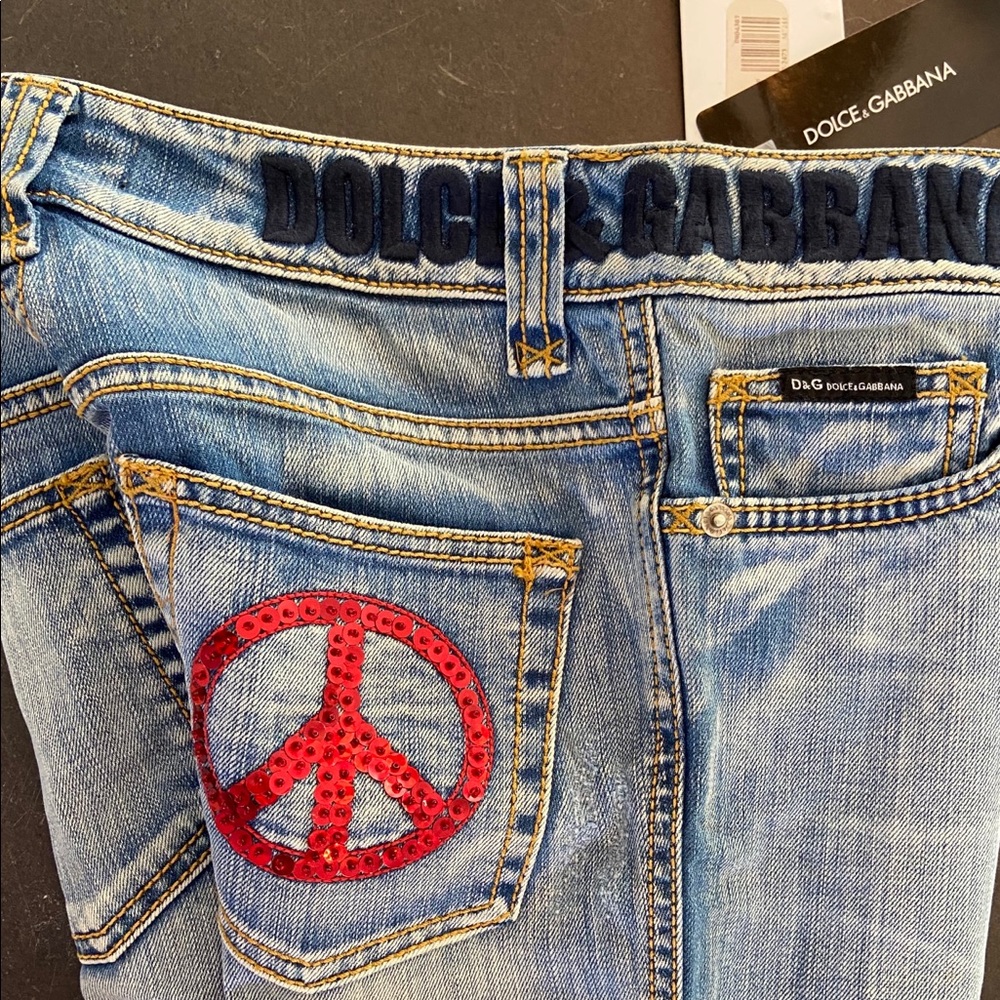 *NEW* Dolce & Gabbana Embroidered Denim, sz 26!